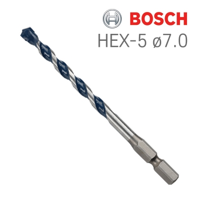 보쉬 HEX-5 7.0x150 CYL-5 블루그라나이트 육각드릴비트(1개입/2608578086)