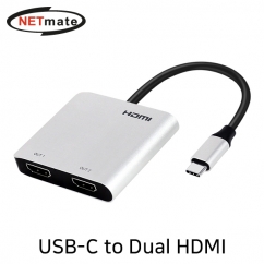 강원전자 넷메이트 USB Type C to 듀얼 HDMI 컨버터(MST 지원)