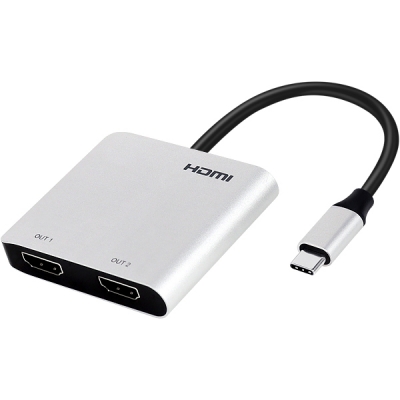 강원전자 넷메이트 NM-PTS08 USB Type C to 듀얼 HDMI 컨버터(MST 지원)