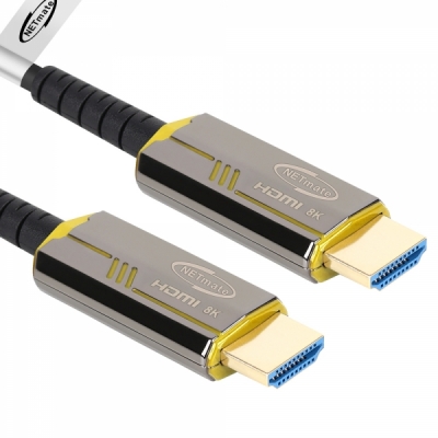 강원전자 넷메이트 HDMI2.1 Hybrid AOC 케이블 5m (골드)