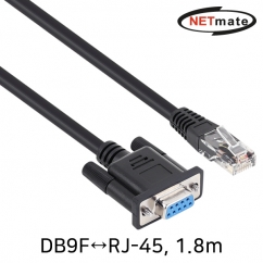 NETmate NM-DB945B 9핀↔RJ-45 시리얼 케이블 1.8m (DB9F↔RJ-45)