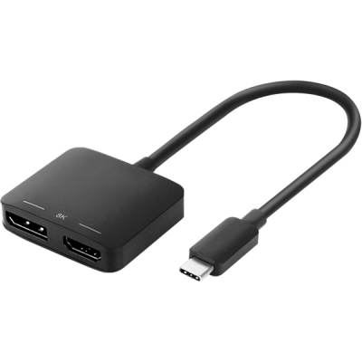 강원전자 넷메이트 USB Type C to HDMI + DisplayPort 컨버터(MST 지원)