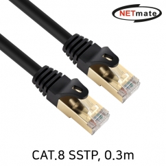 강원전자 넷메이트 CAT.8 SSTP 랜 케이블 0.3m