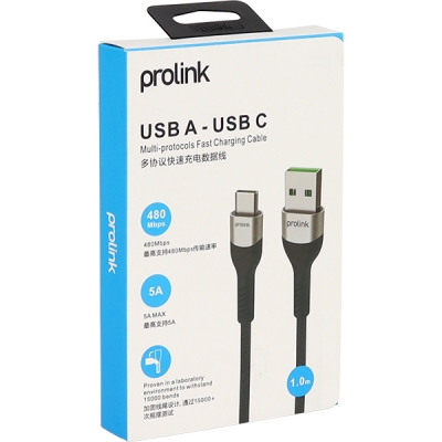 프로링크 PF496-0100 USB AM-CM 고속충전 케이블 1m