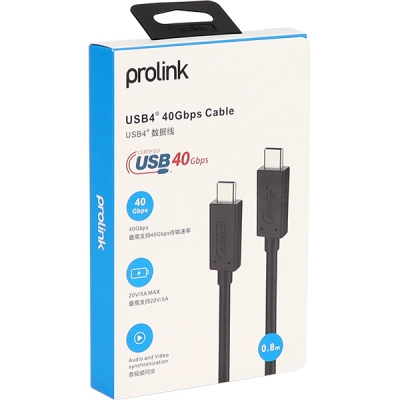 프로링크 PF587A USB4 40Gbps 케이블 0.8m (USB-IF 인증)