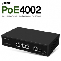 ipTIME(아이피타임) POE4002 4포트 PoE 스위칭 허브