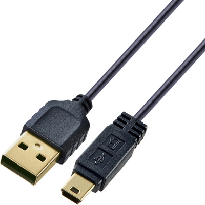 강원전자 산와서플라이 USB2.0 AM-Mini 5핀 초슬림 케이블 2m