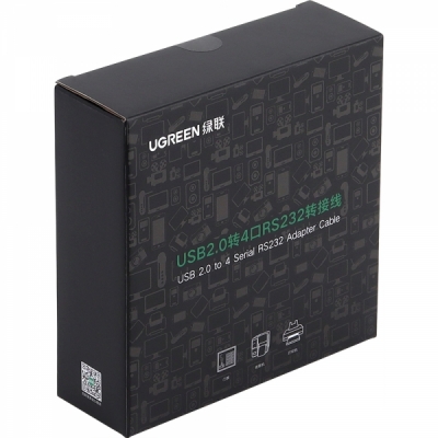 유그린 U-30770 USB2.0 to 4포트 RS232 시리얼 컨버터(Prolific/1.5m)