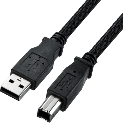 강원전자 산와서플라이 USB2.0 AM-BM 나일론메쉬 케이블 2m KU20-NM20K2