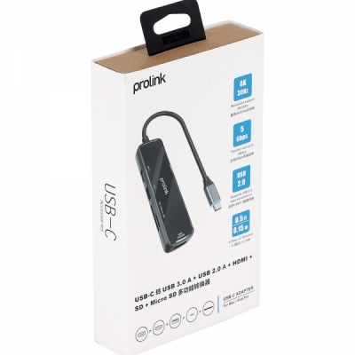 프로링크 WG508A USB3.0 Type C 5 in 1 멀티 허브