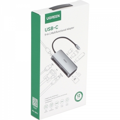 유그린 U-40873 USB3.0 Type C 9 in 1 멀티 허브