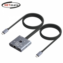 강원전자 넷메이트 NM-TCK01 USB Type C HDMI KVM 스위치(HDMI/LAN/USB/PD)
