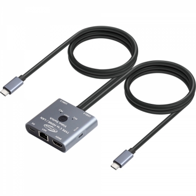 강원전자 넷메이트 USB Type C HDMI KVM 스위치(HDMI/LAN/USB/PD)