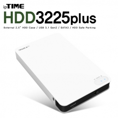ipTIME(아이피타임) HDD3225 plus USB3.1 Gen2 외장 하드케이스(화이트/하드미포함)