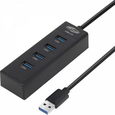강원전자 넷메이트 NM-UBA305 USB3.0 4포트 허브 (블랙)
