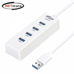 강원전자 넷메이트 NM-UBA305W USB3.0 4포트 허브 (화이트)