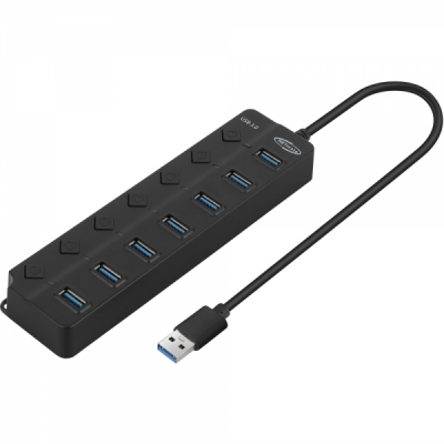 강원전자 넷메이트 NM-UBA307 USB3.0 7포트 허브 (블랙)