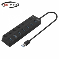 강원전자 넷메이트 NM-UBA307 USB3.0 7포트 허브 (블랙)