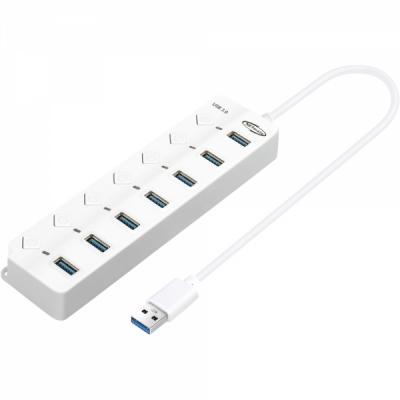 강원전자 넷메이트 USB3.0 7포트 허브 (화이트)
