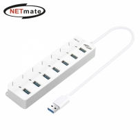 강원전자 넷메이트 NM-UBA307W USB3.0 7포트 허브 (화이트)