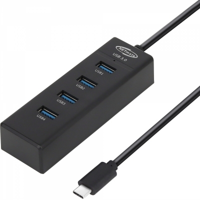 강원전자 넷메이트 NM-UBC303 USB3.0 Type C 4포트 허브 (블랙)