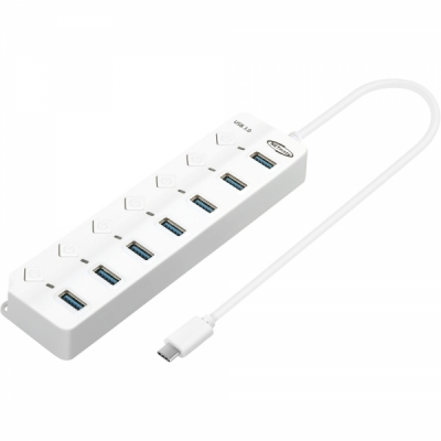 강원전자 넷메이트 USB3.0 Type C 7포트 허브 (화이트)