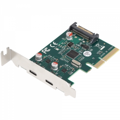 강원전자 넷메이트 NM-SWC05 USB3.1 Gen2 Type C 2포트 PCI Express 카드(슬림PC겸용)