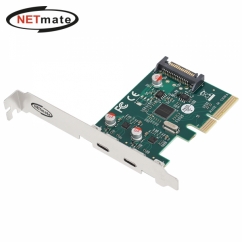 강원전자 넷메이트 NM-SWC05 USB3.1 Gen2 Type C 2포트 PCI Express 카드(슬림PC겸용)