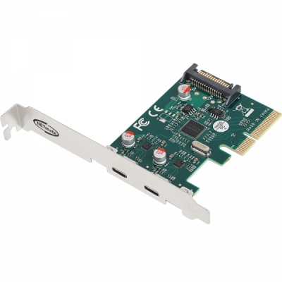 강원전자 넷메이트 NM-SWC05 USB3.1 Gen2 Type C 2포트 PCI Express 카드(슬림PC겸용)