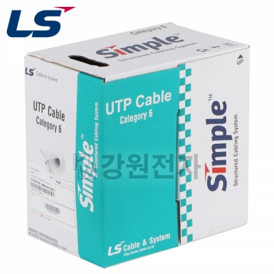 LS전선 CAT.6 UTP Slim 케이블 300m (28AWG/단선/그레이)