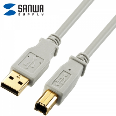 강원전자 산와서플라이 USB2.0 AM-BM 케이블 5m (USB-IF 인증)