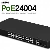 ipTIME(아이피타임) PoE24004 24포트 PoE 스위칭 허브