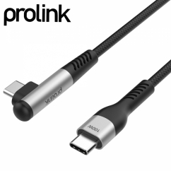 프로링크 USB C타입 5A 100W 고속충전 꺾임 케이블 1.8m