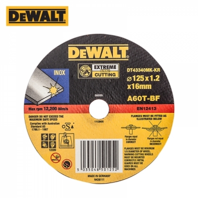 디월트 DT43340MK-KR 125mm 스테인레스용 절단석