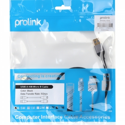 프로링크 USB3.0 AM-MicroB 케이블 0.5m PF458G-0050