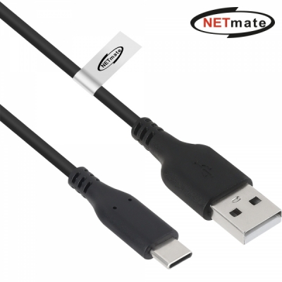 강원전자 넷메이트 USB2.0 AM-CM 케이블 2m (블랙)