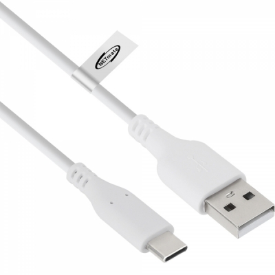 강원전자 넷메이트 USB2.0 AM-CM 케이블 2m (화이트)