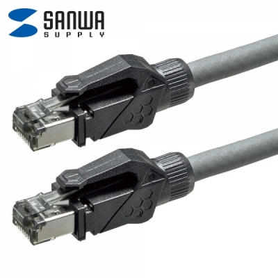 강원전자 산와서플라이 CAT.6A STP 산업용 랜 케이블 1m KB-T6ASTP-01GY