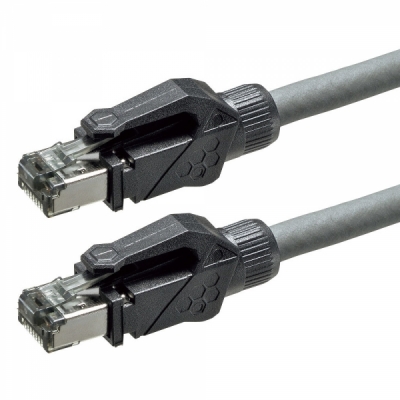 강원전자 산와서플라이 CAT.6A STP 산업용 랜 케이블 1m KB-T6ASTP-01GY