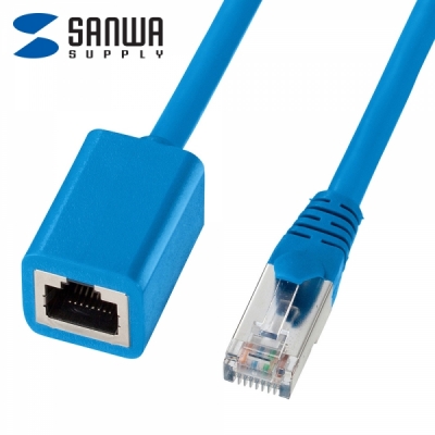 강원전자 산와서플라이 CAT.6 STP 연장 랜 케이블 3m KB-STP6EX-03BL