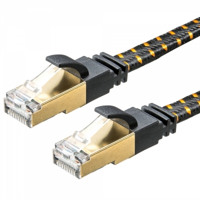 강원전자 산와서플라이 CAT.8 STP FLAT 랜 케이블 1m KB-T8MEFL-01BK