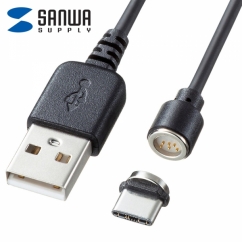 강원전자 산와서플라이 KU-MGDCA1 USB2.0 마그네틱 C타입 케이블 1m