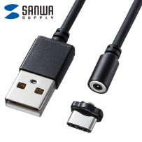 강원전자 산와서플라이 USB 마그네틱 C타입 충전 케이블 1m