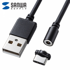 강원전자 산와서플라이 KU-CMGCA1 USB 마그네틱 C타입 충전 케이블 1m