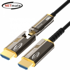 강원전자 넷메이트 HDMI2.1 Hybrid AOC 배관용 케이블 10m (골드)
