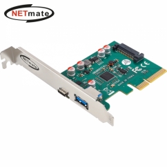 강원전자 넷메이트 USB3.1 Gen2 2포트 PCI Express 카드(슬림PC겸용)