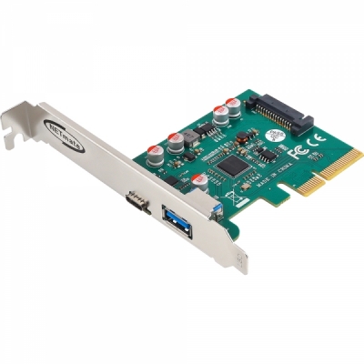 강원전자 넷메이트 NM-SWC07N USB3.1 Gen2 2포트 PCI Express 카드(슬림PC겸용)