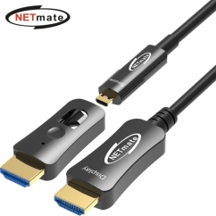 강원전자 넷메이트 HDMI2.0 Hybrid AOC 배관용 케이블 10m (블랙)