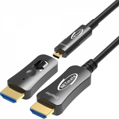 강원전자 넷메이트 HDMI2.0 Hybrid AOC 배관용 케이블 30m (블랙)