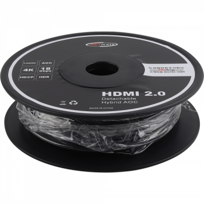 강원전자 넷메이트 HDMI2.0 Hybrid AOC 배관용 케이블 30m (블랙)